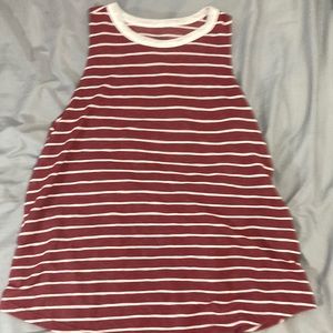 Red and white striped tee/tank